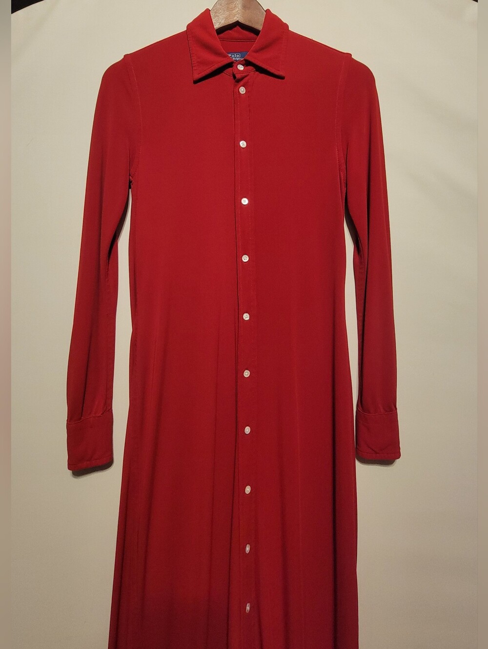 Polo by Ralph Lauren Collared Long Sleeve Shirt Dress Women Size M - Picture 6 of 10
